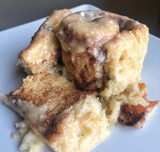 Homemade Maple Bourbon Cinnamon Rolls